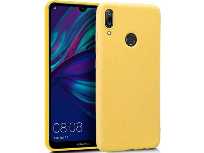 Carcasa Huawei Y7 2019 COOL Silicona Amarillo