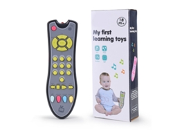 Brinquedo Controle Remoto Bebê Simulação Tv Com Música Aprendizagem Inglês Educativo Cinza