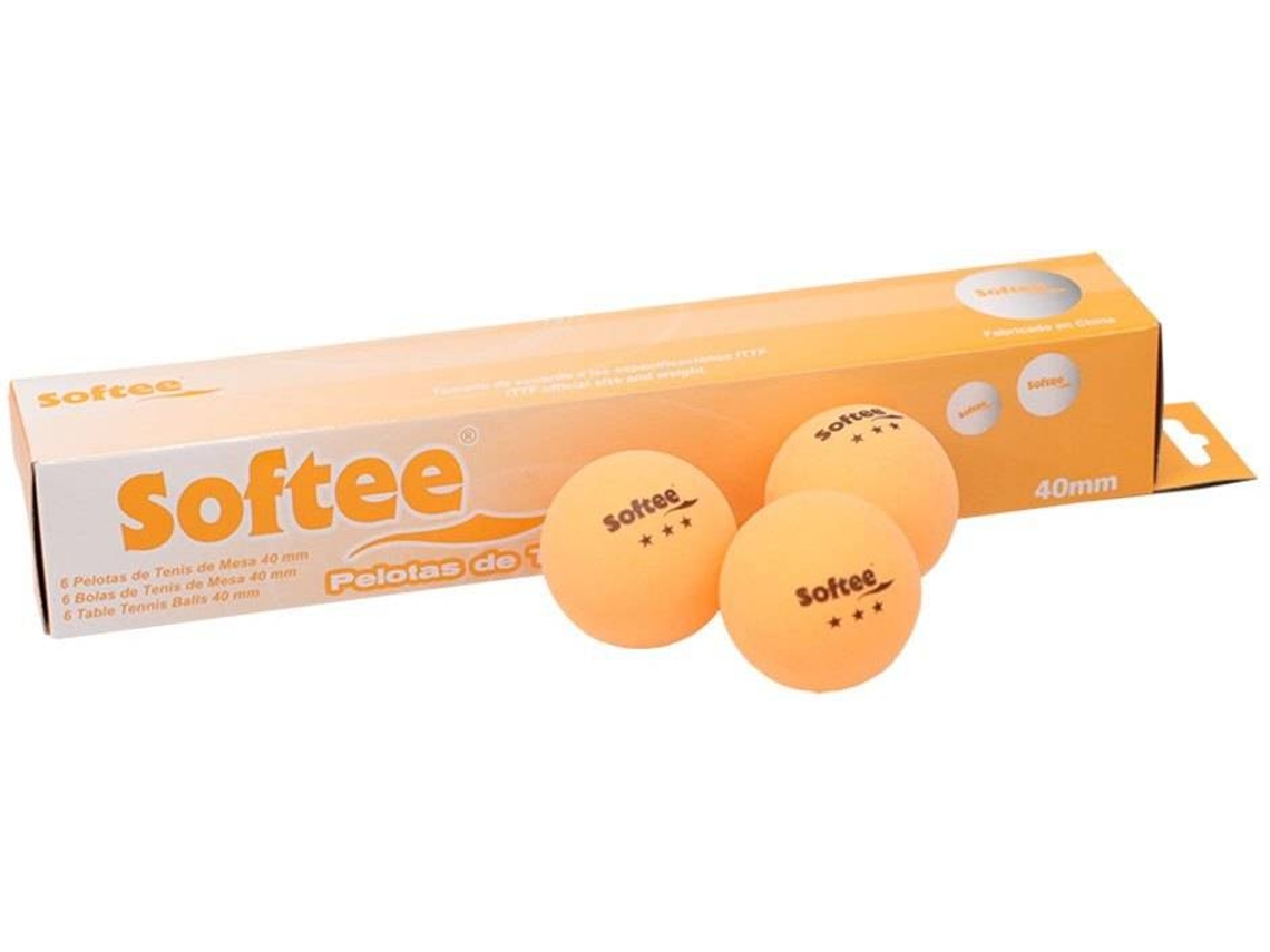 Bola de Ping-Pong SOFTEE Table Tenis 40 Mm (Naranja - 6 Bolas)