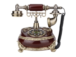 Teléfono de identificación vintage con pantalla para decoración del hogar, la oficina y el hotel.