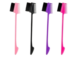 Juego De 4 Cepillos 3 En 1 Para Contornear El Cabello Con Doble Peine Para Peinar El Cabello, Las Cejas Y Las Pestañas.