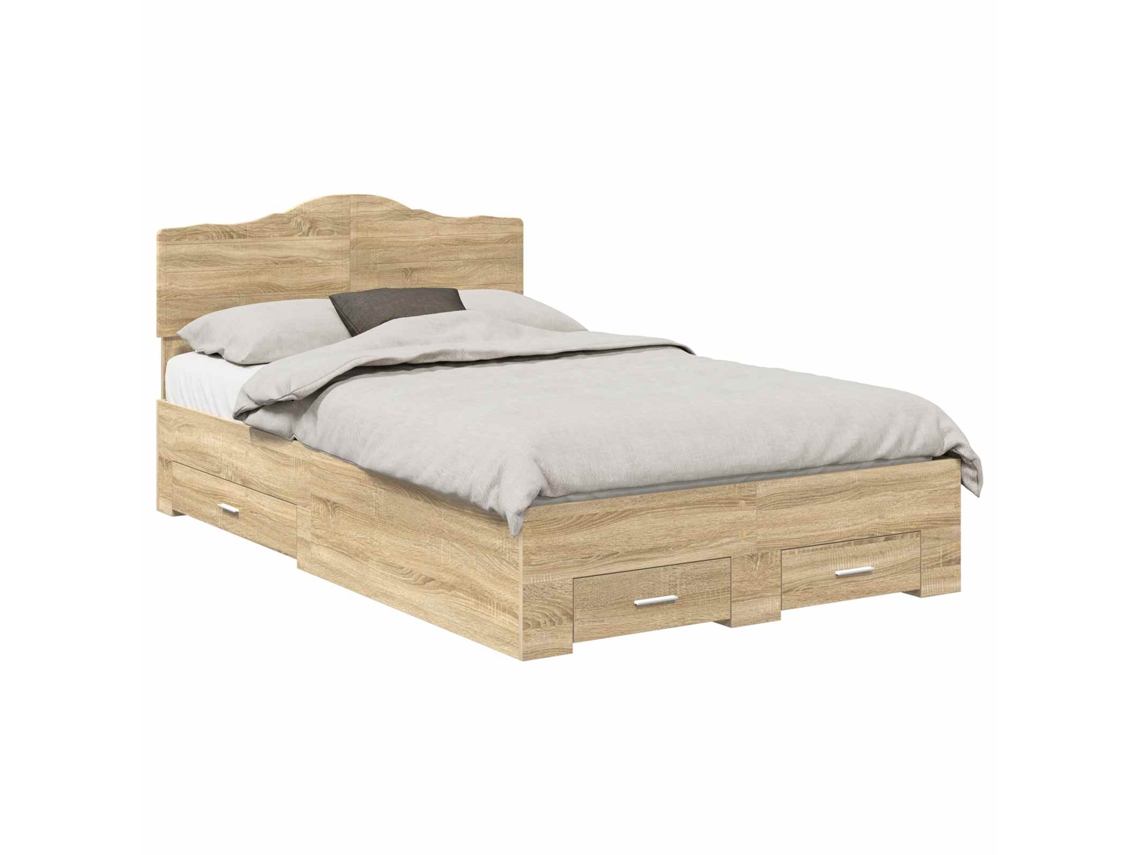 Maison Exclusive - Estructura De Cama Con Cabecera Roble Sonoma 135 X 190 Cm