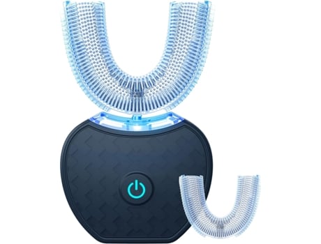 Cepillo de dientes eléctrico ZMDECQNA automático kit de blanqueamiento de dientes de sónico en forma de U con cabezal de cepillo de repuesto
