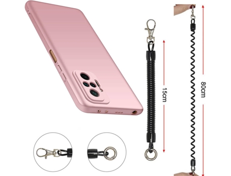 Funda Redmi Note 10 Pro Turtleshell Com Cordón Antirrobo Rosa