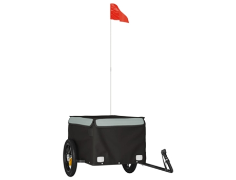 Remolque VIDAXL para bicicleta hierro negro y gris (30 kg)