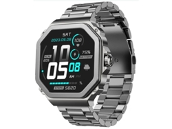Reloj inteligente Bluetooth 1.43 AMOLED Frecuencia cardíaca T63 Oxígeno en sangre Mensaje Push Modo multideporte Gris Bestvite