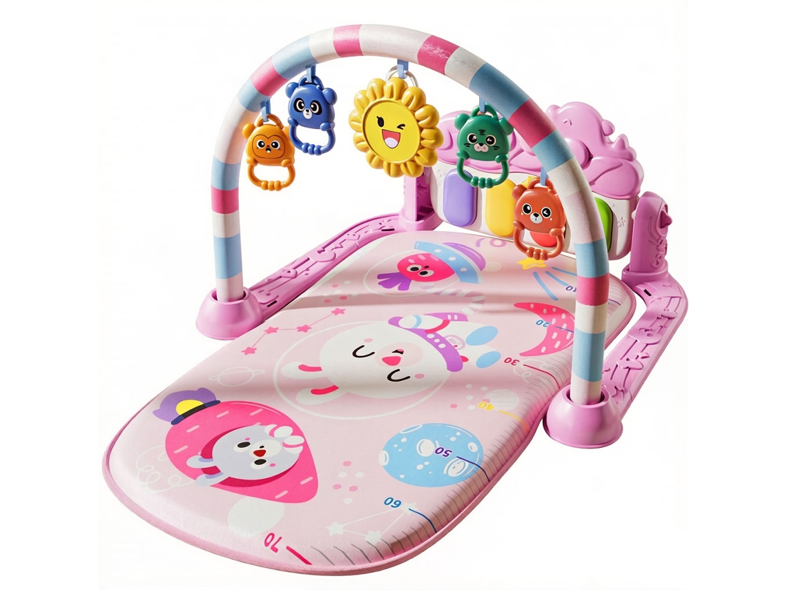 Tapete De Actividades Eifson Con Música Y Luces, Acolchado Para Bebés 0-12 Meses (rosa)