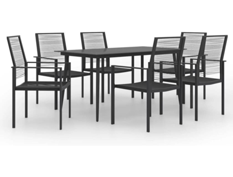 Conjunto 7 de comedor de jardín VIDAXL