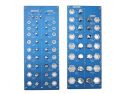 Calibre de tornillo de aluminio de 38 orificios, azul, Empire Métrico