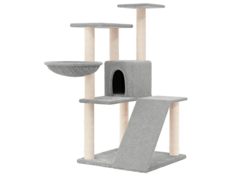 Rascador Para Gatos VIDAXL Con Postes De Sisal Gris Claro 94 cm