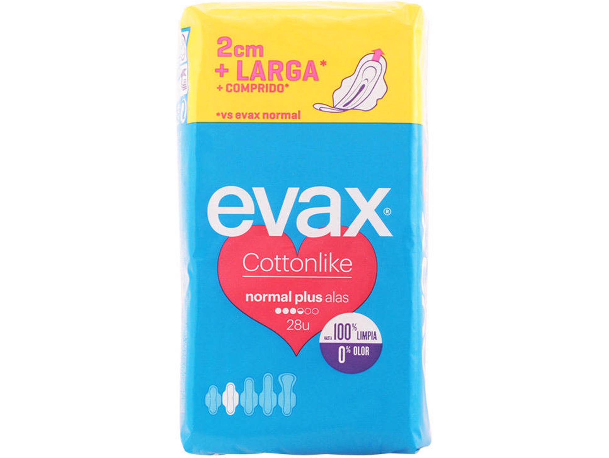 Compresas  EVAX Plus Normal con Alas (28 unidades)