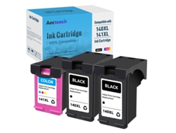 1 cartucho de tinta de repuesto Techeach negro para HP 140XL, HP 140XL, HP140, HP141 Photosmart C4583, C4283, C5283, Deskjet D4263