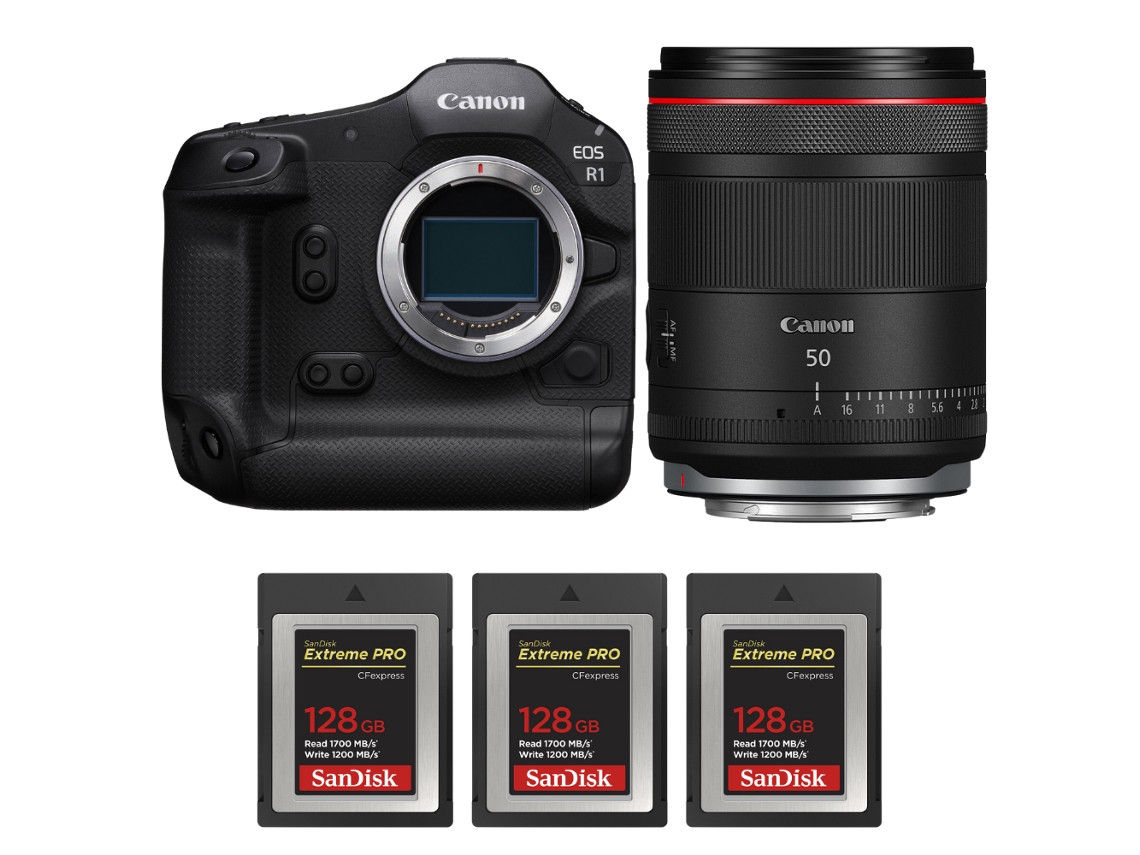 Canon Eos R1 + Rf 50mm F/1.4 L Vcm + 3 Sandisk 128gb Extreme Pro Cfexpress Type B + Ebook “20 Consejos Para Fotos Que Impactan”