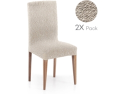 Pack de 2 Fundas Elásticas para Silla MILICA Spongy Marfil (40x70 cm)