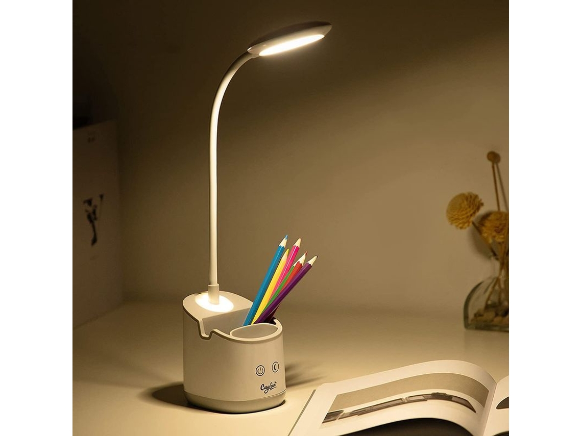 Lámpara De Mesa Infantil Con 3 Modos De Luz, Recargable Por Usb, 1800 Mah, Con Luz Nocturna.