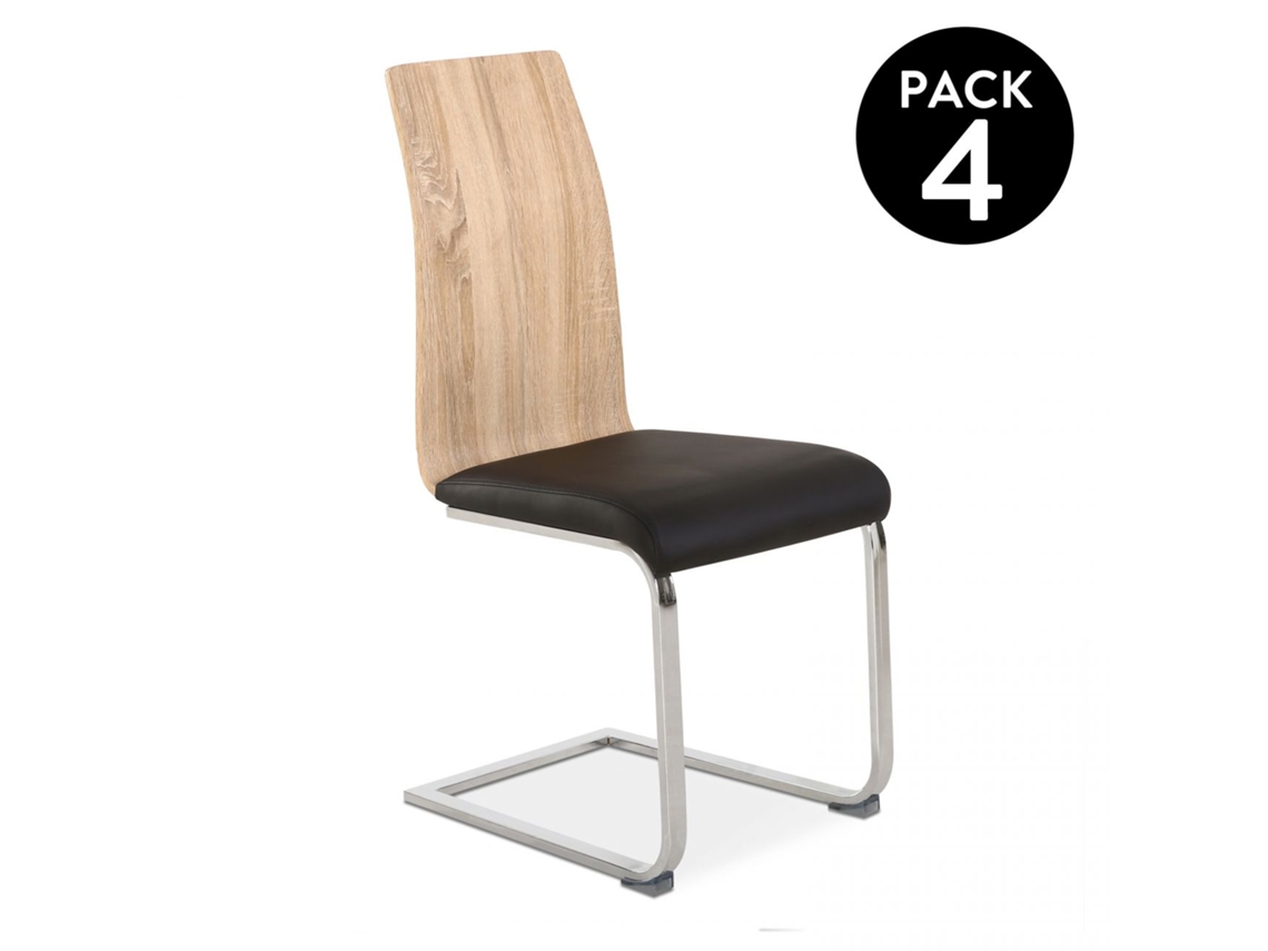 Pack 4 sillas de comedor Sensei Madera - Negro Sensei 50 x 97 x 39,5 cm