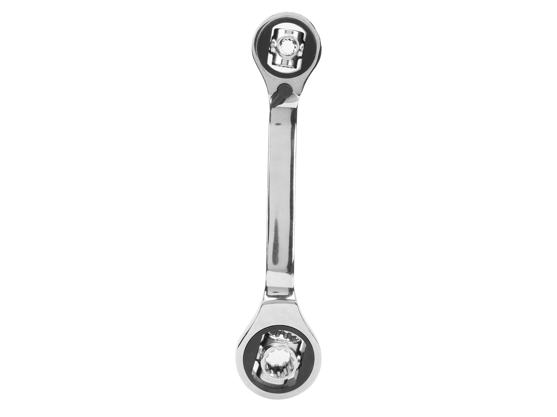 Llave Hexagonal Multifuncional Universal 8 En 1 Con Cabezal Flexible Giratorio De 360° De 8 A 19 Mm.