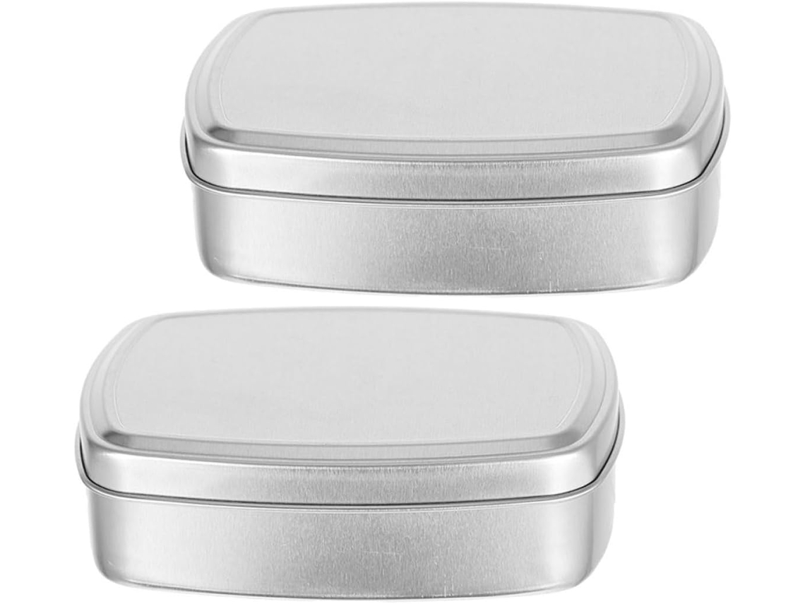 Yarnow Juego De 2 Cajas De Aluminio Para Jabón De Viaje Diseño Creativo, Apertura Conveniente Y Tamaño Compacto,