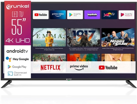 TELEVISOR DE 55" NEGRO ANDROID TV