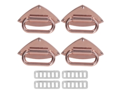 Cierre De Aleación Duradero Y Estable Para Bolsos, Ideal Para Bolsos Y Mochilas Personalizados, Cuero Color Oro Rosa, 4 Unidades.