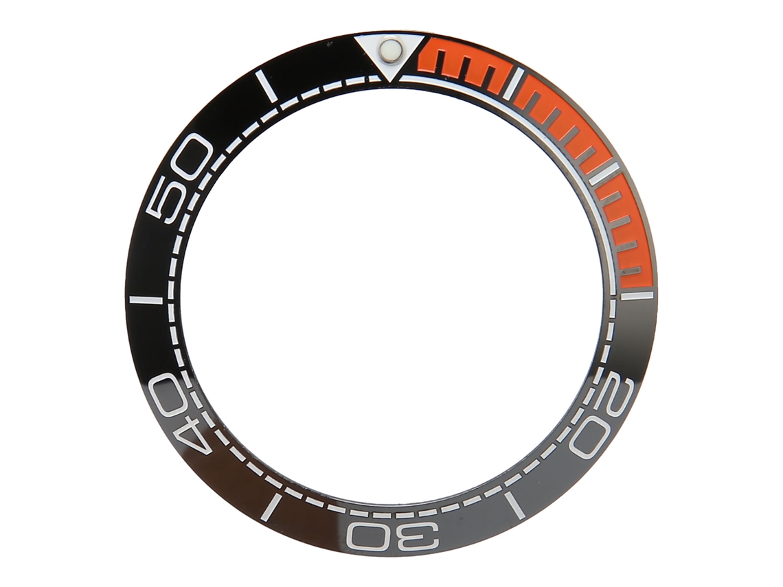 Anillo De Bisel De Cerámica Para Reloj De 41,5 Mm, Inserto De Repuesto Negro Y Naranja.