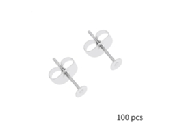 Pendientes 100 Pares De Pendientes Planos De 4 X 12 Mm, Para Hacer Tú Mismo (acero) Chrui