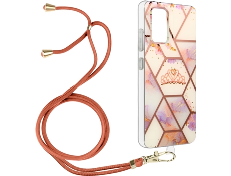 Funda Samsung Galaxy A32 AVIZAR Geométrico con Correa (Rosa)