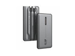 Batería externa universal de 10 000 mAh, 22,5 W, color gris Apple (2 cables)