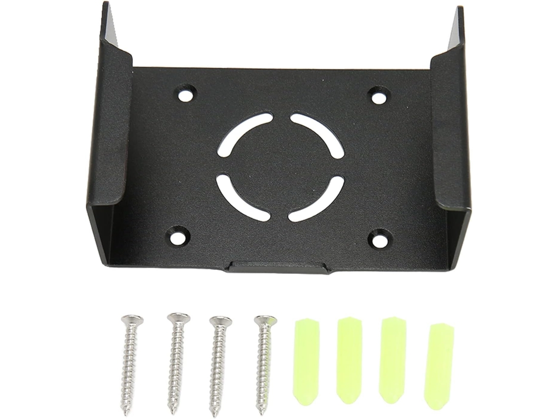 Soporte De Pared Para Tv Box De Aleación De Aluminio Negro, Apto Para Montaje En Pared.