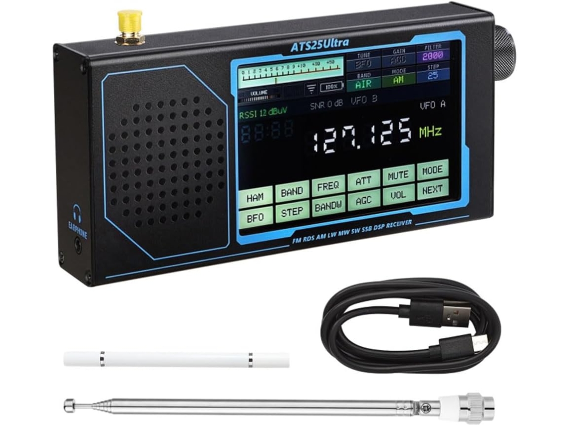 Firmware Del Receptor De Banda De Aviación Bluetooth Ats25 Ultra Wifi Fm Sw Ssb Mw Lw Air Sdr