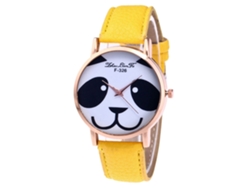 Reloj De Pulsera De Negocios Para Mujer En Aleación Con Esfera Redonda, Movimiento De Cuarzo Analógico, Amarillo.