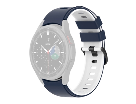 Correa de Silicona bicolor para Samsung Galaxy Watch 5 40mm/44mm/Watch 5 Pro 45mm/Watch4 40mm/44mm/Watch4 Classic 42mm/46mm/Watch3 41mm - azul medi...
