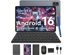 Tableta T20 10.1'' RAM 24GB ROM 256GB-SD 2TB, 5000 mAh, Android 15, AI Gemini 2.0, Con Teclado, Capa, Estilo, Ratón