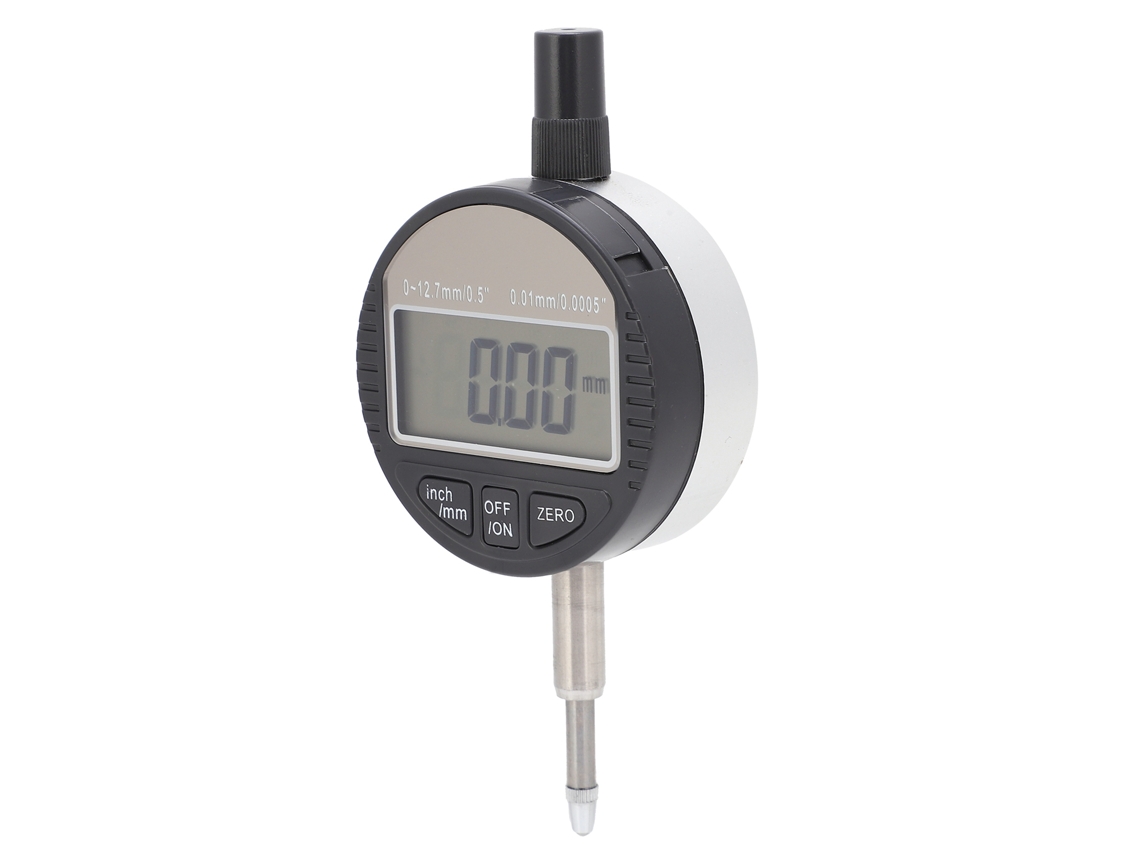 Indicador De Reloj Electrónico Digital Para Medición Precisa De 0,01 Mm Y Rango De Medición De 0 A 12,7 Mm.