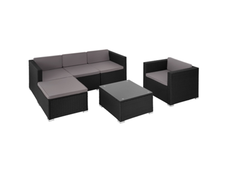 Conjunto De Ratán Lignano Con Sillón TECTAKE