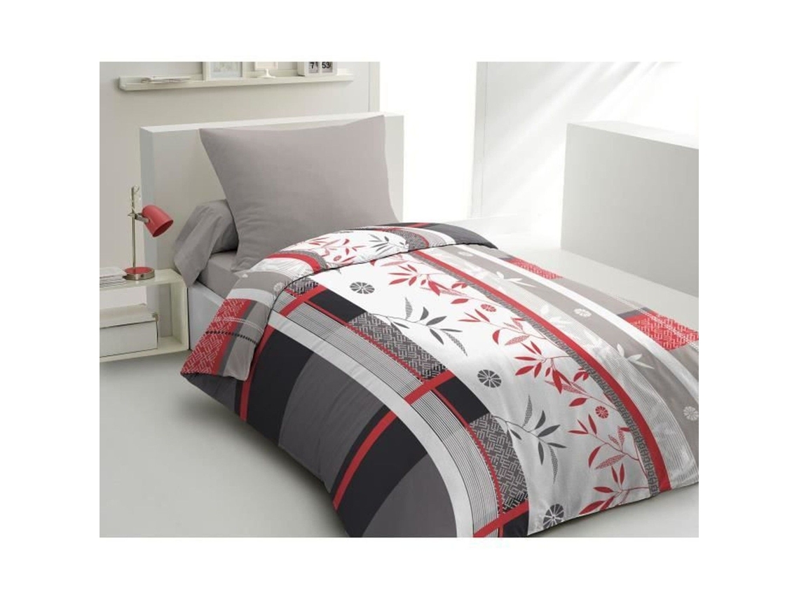 Juego de cama nórdico Shikuoka de microfibra profunda (140 x 200 cm, 1 funda de almohada de 63 x 63 cm), color azul Home Linge Passion
