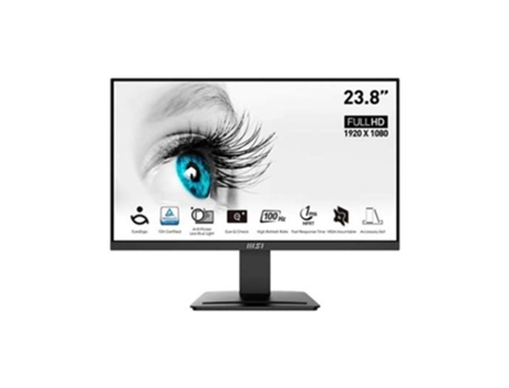 Monitor MSI Pro Mp2412 23.8 Pulgadas Fhd 100hz - Dsp0000019912 Negro