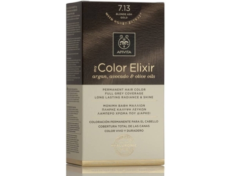 Tinte de Cabello APIVITA Elixir N7.13 Rubio Ceniza Dorado (15 ml)