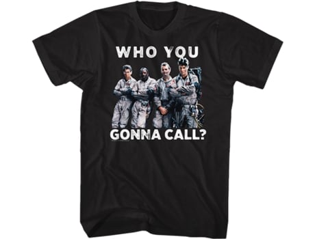 Camiseta Unisexo DEEPSTONE Who You Gonna Call Ghostbusters Negro (L)