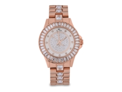 Reloj Analógico De Cuarzo Para Mujer Con Diamantes De Imitación, Brazalete De Aleación De Oro Rosa, Moda De Lujo.