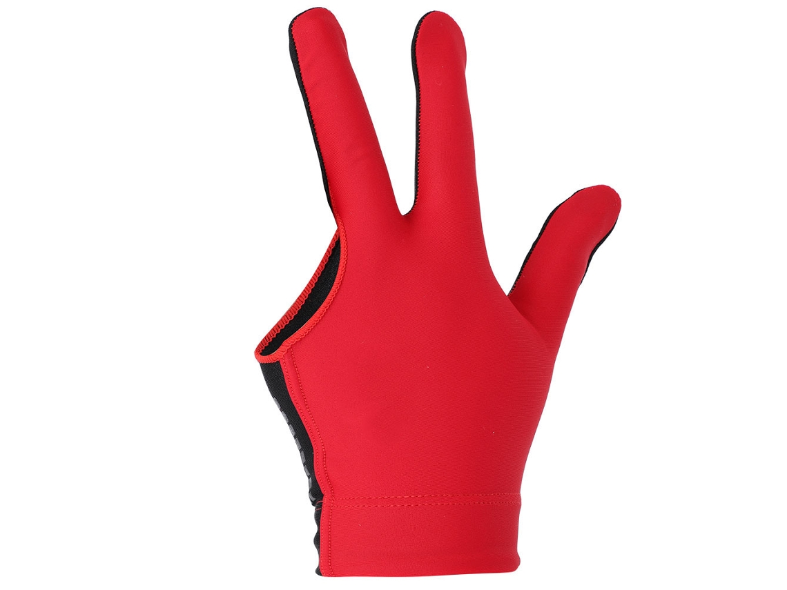 Danu2026-guante De Billar Unisex Para Snooker Y Pool Mano Izquierda Con Tres Dedos Abiertos Rojo