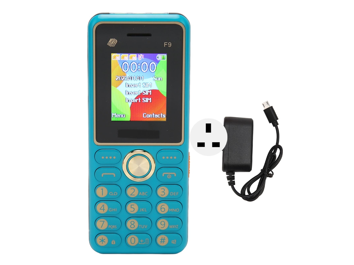 Mali telefone Celular com Botões Grandes 3600mah 3 Cartões 2g Gsm Tela 1.8 Polegadas para Idosos Verde Plugue Uk