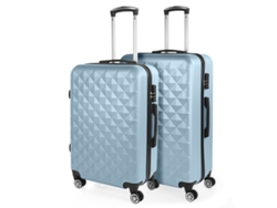 Juego De Maletas Rígidas Abs ITACA Diamond azul claro (49,5X77,5X27 Cm - 91L)