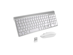 (blanco) Combo De Teclado Y Ratón Inalámbricos, Diseño Ultradelgado
