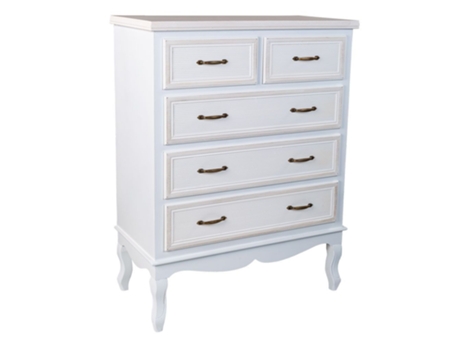 Consola de madera blanca 80x40x105h cm