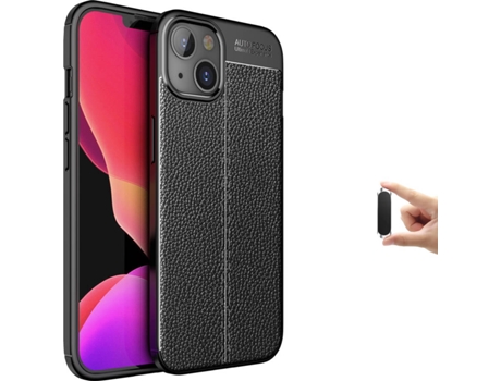 Carcasa + Soporte iPhone 13 Mini Rugged Leather Negro