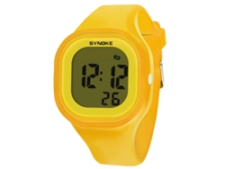 Reloj digital para mujer, de silicona resistente al agua, multifuncional con alarma. MDUG (amarillo)