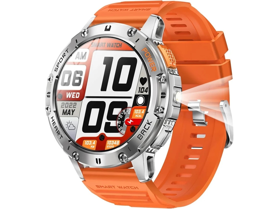 Reloj Inteligente Militar Para Hombres Atender/hacer Llamadas Con Linterna Led 1.43 Amoled Hd Reloj Deportivo Impermeable Yizhood