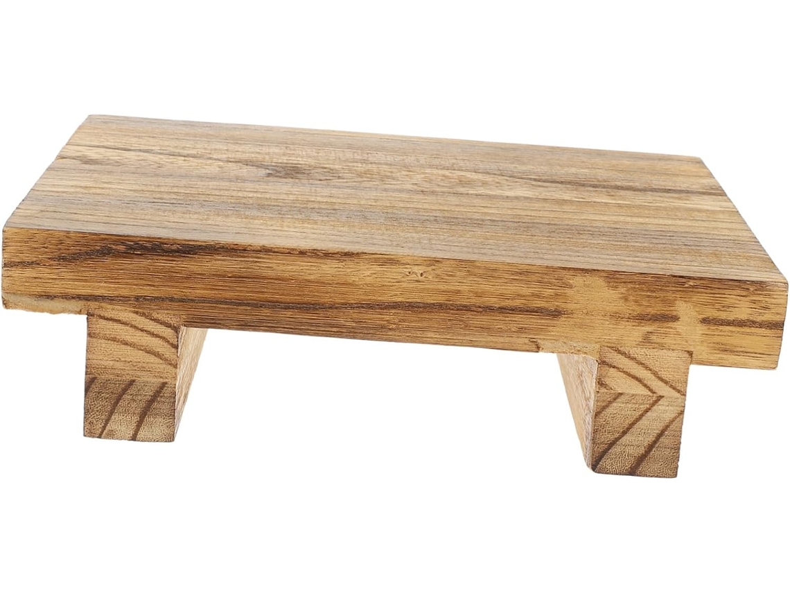 Taburete Pequeño Y Sencillo De Madera Maciza Para Almacenamiento De Estilo Vintage.