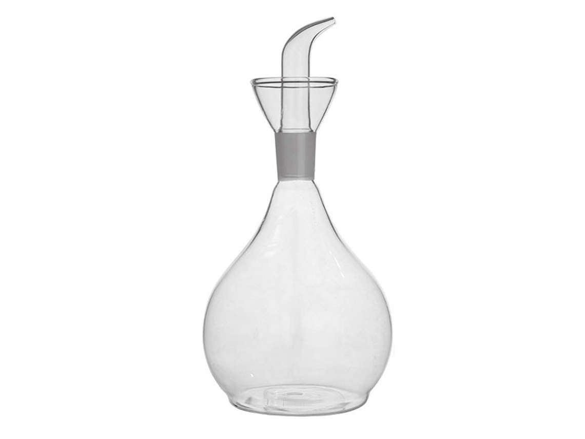 KOFIHETY Botella de vidrio transparente para aceite de oliva - sin embudo - botella de vidrio para aceite y vinagre